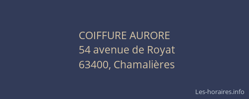 COIFFURE AURORE