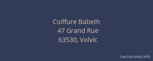Coiffure Babeth