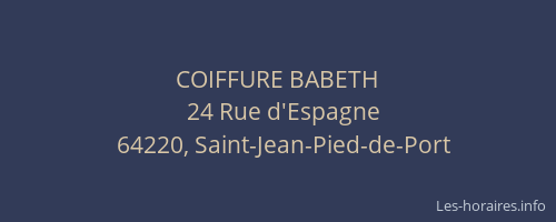 COIFFURE BABETH