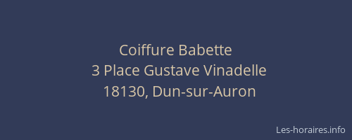 Coiffure Babette