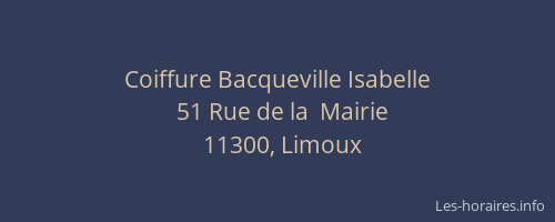 Coiffure Bacqueville Isabelle