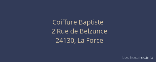 Coiffure Baptiste