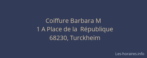 Coiffure Barbara M