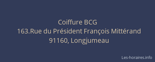Coiffure BCG