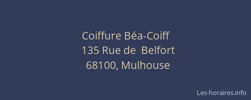 Coiffure Béa-Coiff