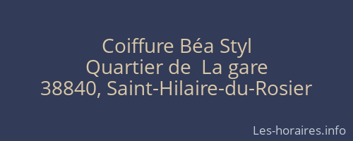 Coiffure Béa Styl