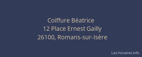 Coiffure B&eacute;atrice