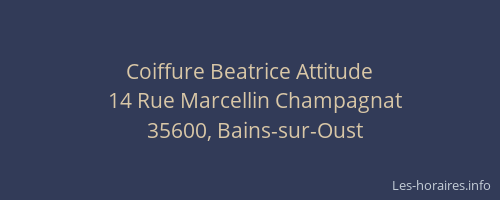 Coiffure Beatrice Attitude