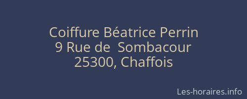 Coiffure Béatrice Perrin
