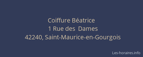Coiffure Béatrice