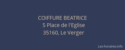 COIFFURE BEATRICE