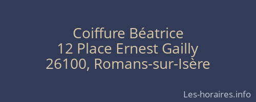 Coiffure Béatrice