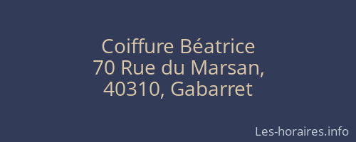 Coiffure Béatrice