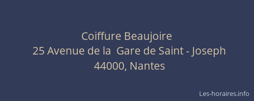 Coiffure Beaujoire