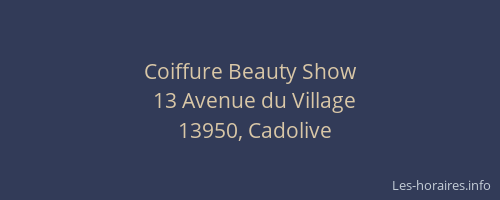 Coiffure Beauty Show