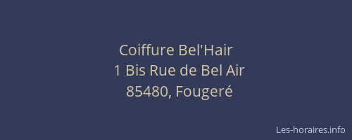 Coiffure Bel'Hair