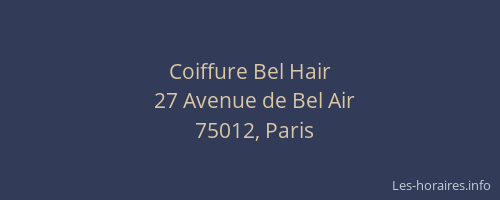 Coiffure Bel Hair