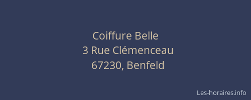 Coiffure Belle