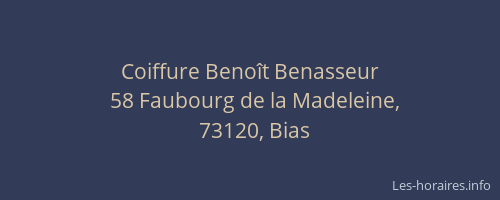 Coiffure Benoît Benasseur