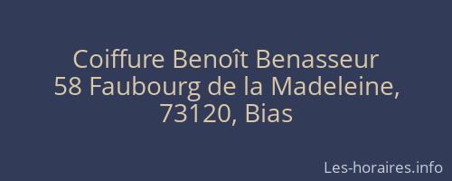 Coiffure Benoît Benasseur