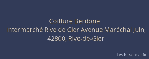 Coiffure Berdone
