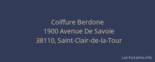 Coiffure Berdone