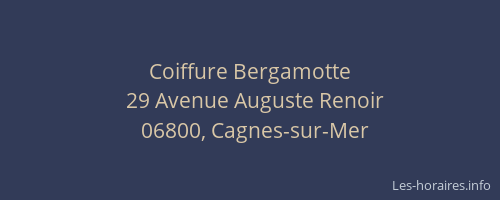 Coiffure Bergamotte
