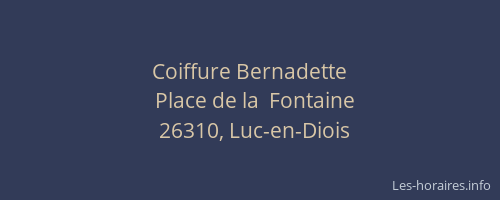 Coiffure Bernadette