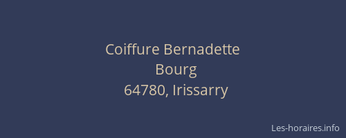 Coiffure Bernadette
