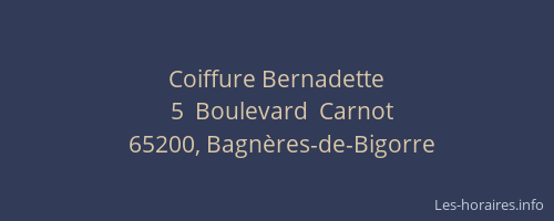 Coiffure Bernadette