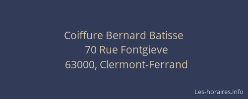 Coiffure Bernard Batisse