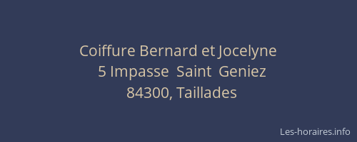 Coiffure Bernard et Jocelyne