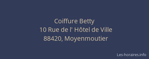 Coiffure Betty