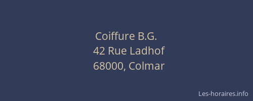 Coiffure B.G.