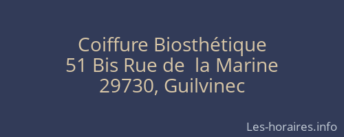 Coiffure Biosthétique