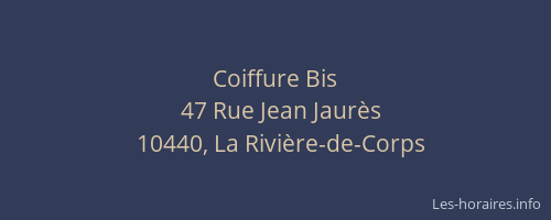 Coiffure Bis