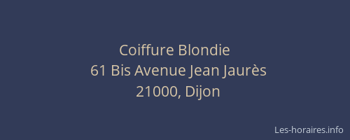 Coiffure Blondie