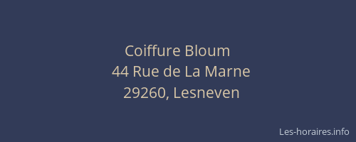Coiffure Bloum