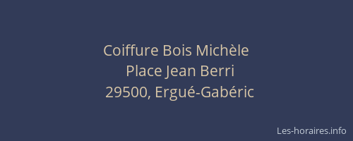 Coiffure Bois Mich&egrave;le