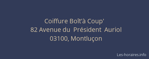 Coiffure Boît'à Coup'