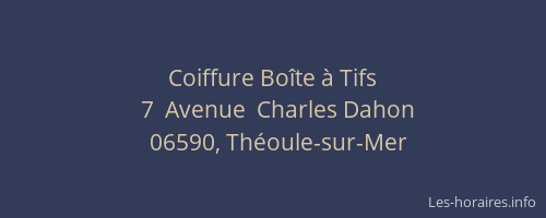 Coiffure Boîte à Tifs