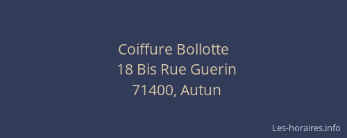 Coiffure Bollotte