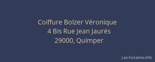 Coiffure Bolzer Véronique