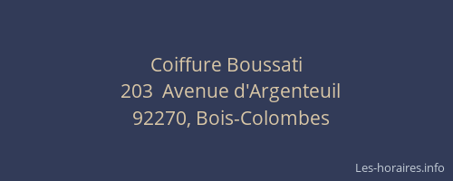 Coiffure Boussati