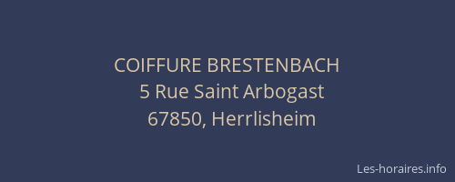 COIFFURE BRESTENBACH