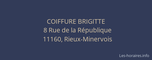 COIFFURE BRIGITTE