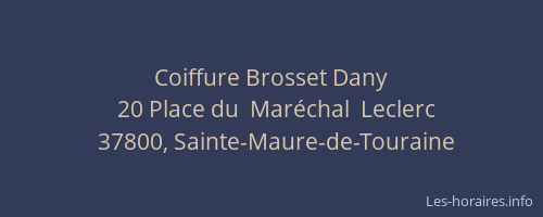 Coiffure Brosset Dany