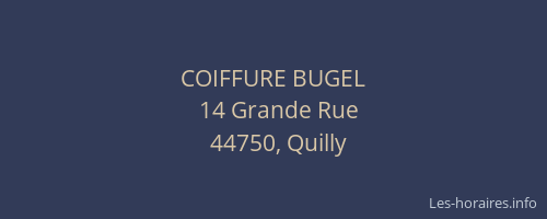 COIFFURE BUGEL