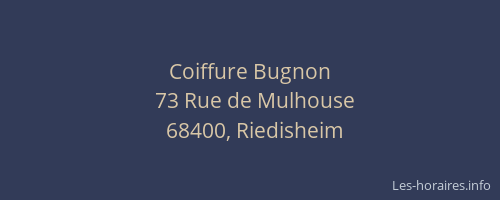 Coiffure Bugnon