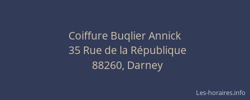 Coiffure Buqlier Annick